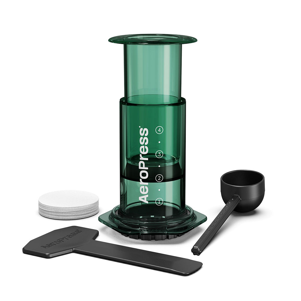 AeroPress Clear Coffee Maker Green