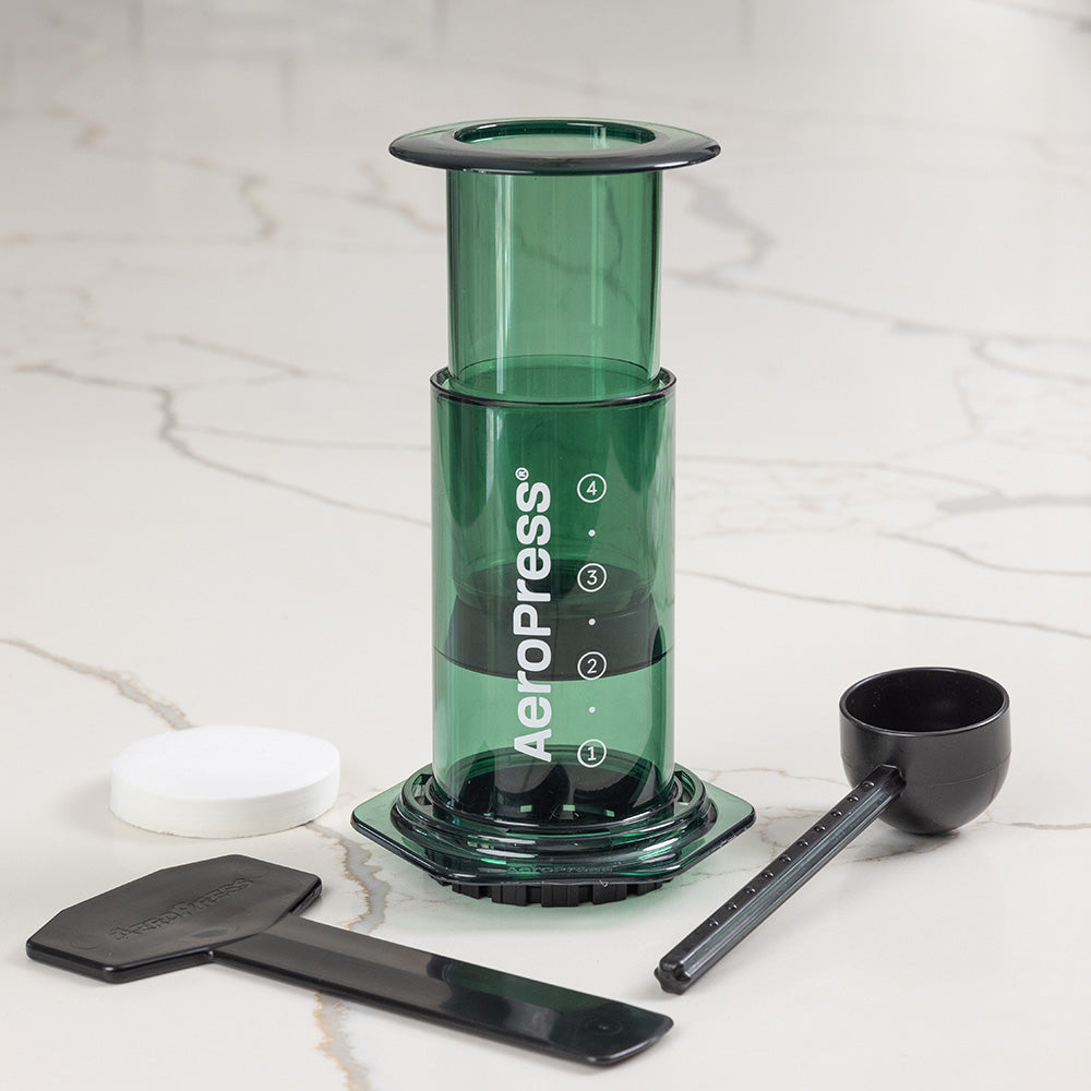 AeroPress Clear Coffee Maker Green