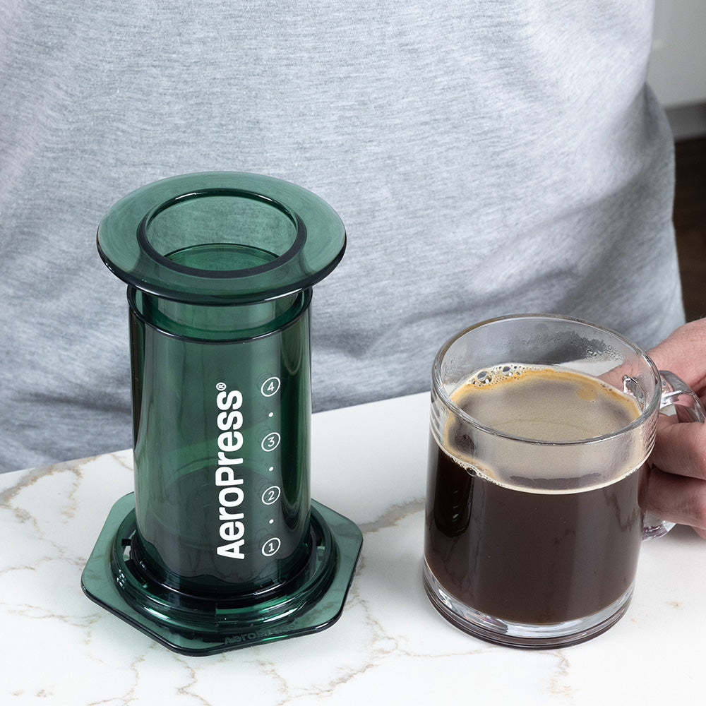AeroPress Clear Coffee Maker Green